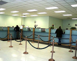 DMV inside counters